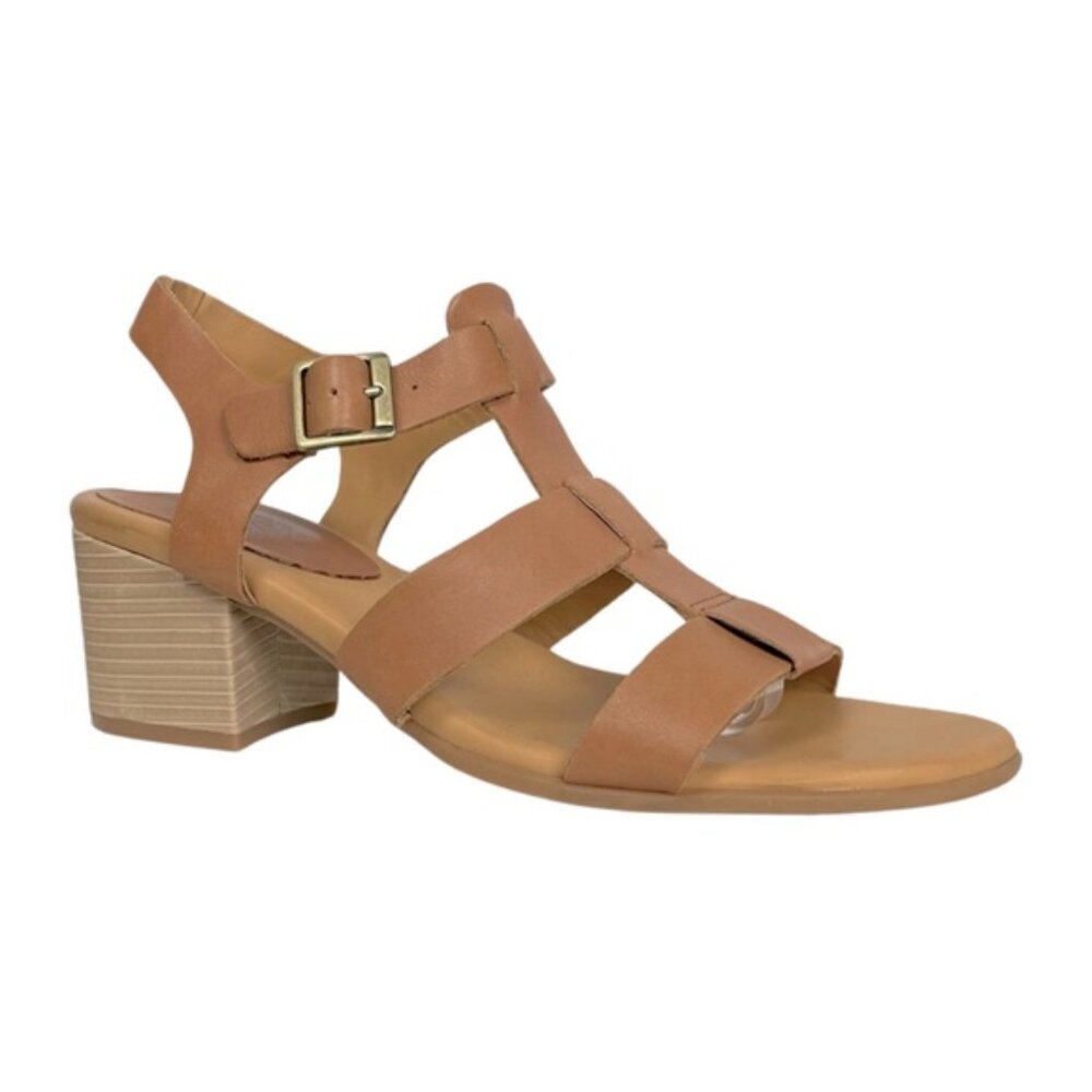 Korks by Kork-Ease  Gladiator Tan Leather Heeled strappy Sandal  Size Women 11